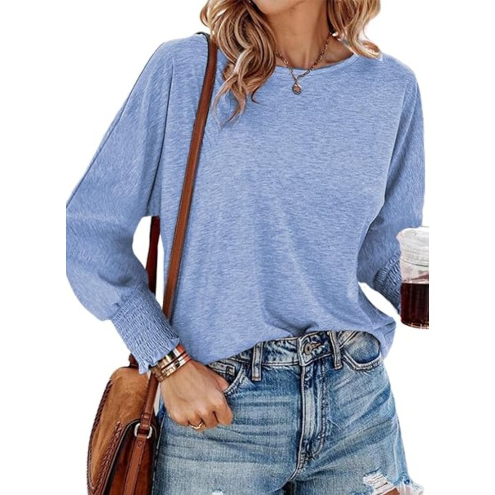 Dokotoo Long Sleeve Crewneck Casual Loose Tee Soft Girl Pastel Cute SZ XL:NWOT